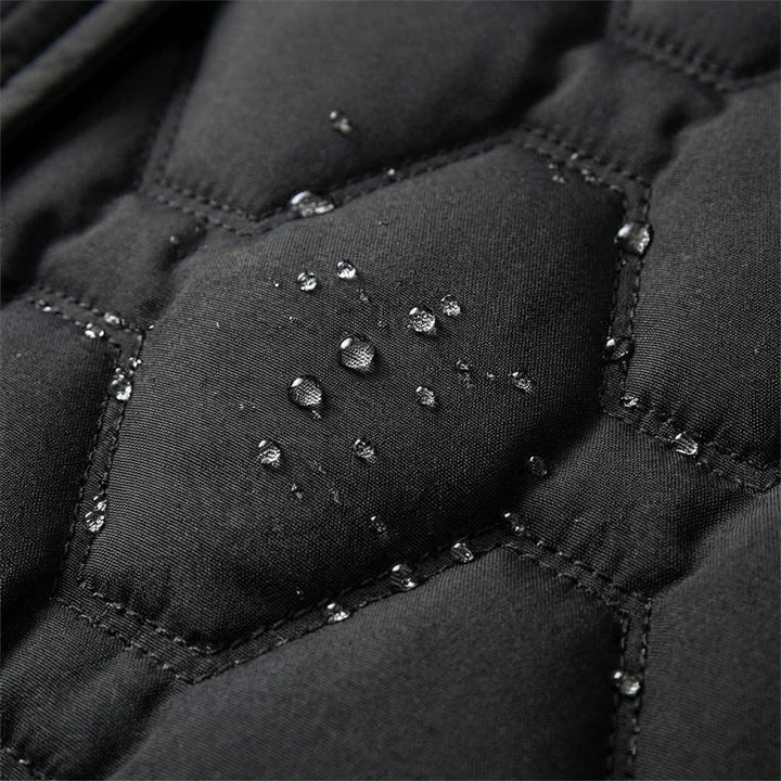 Long hooded down jacket for women
