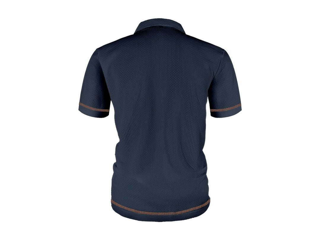 Herre strikket poloshirt med knapper