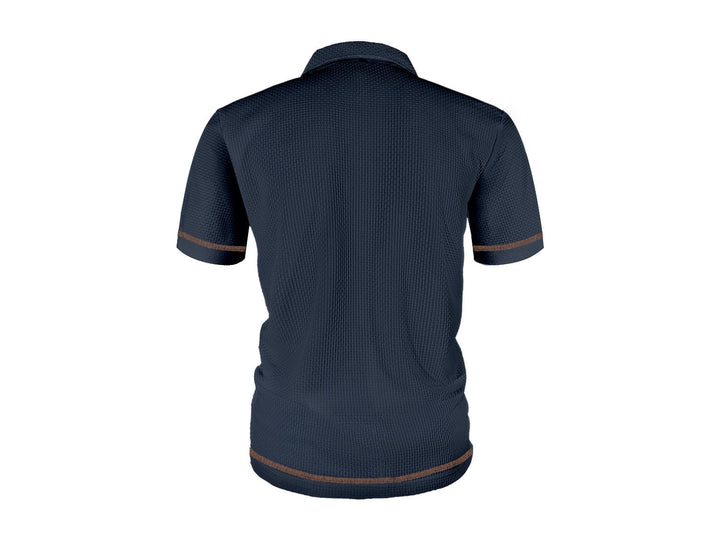 Herre strikket poloshirt med knapper