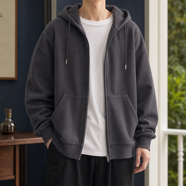 Men's zip-up hoodie
