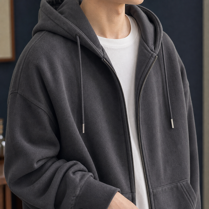 Men's zip-up hoodie