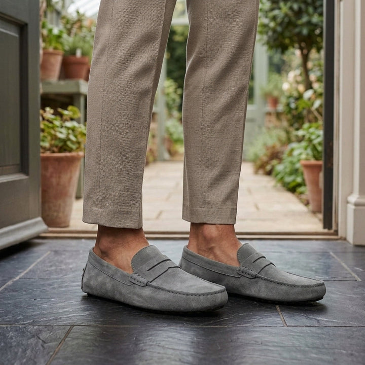 Men's Slip-On Loafers with Penny Strap and Flexible Sole