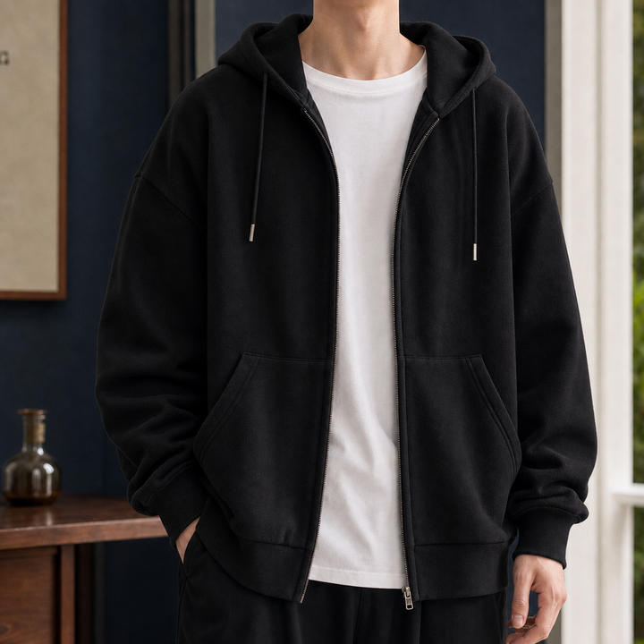 Men's zip-up hoodie