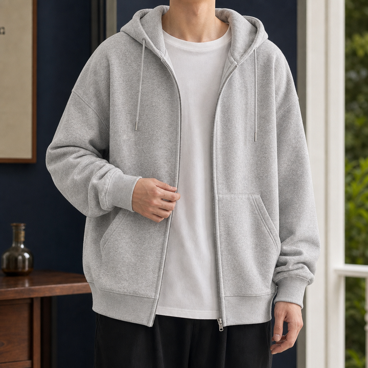 Men's zip-up hoodie