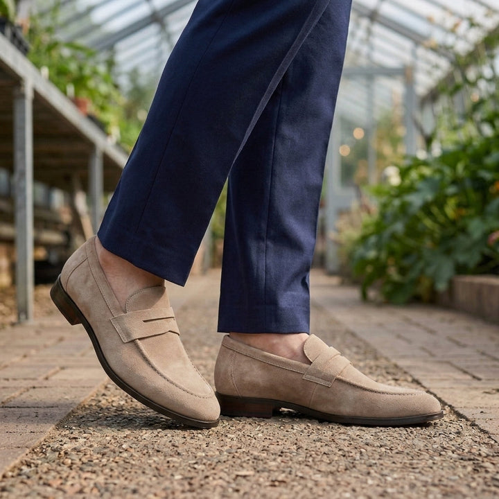 Men's Classic Penny Loafers with Low Heel