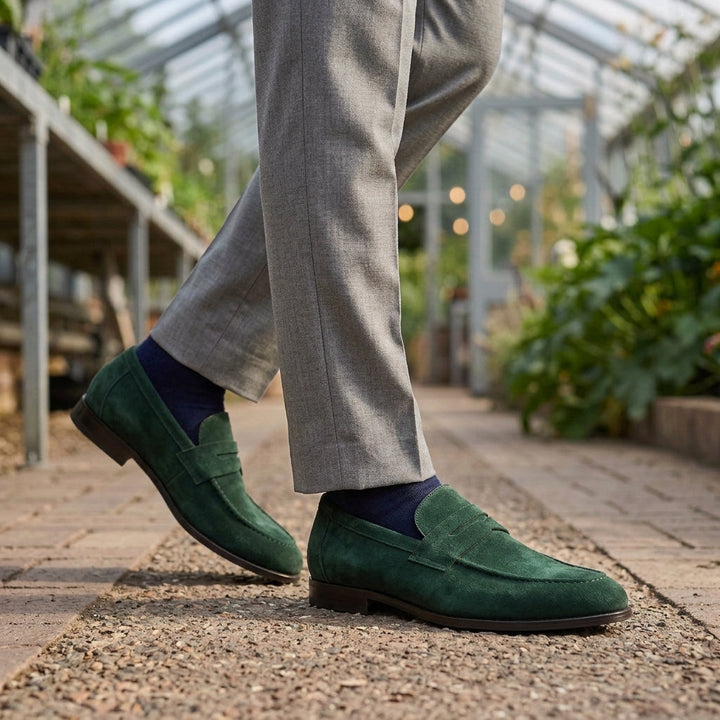 Men's Classic Penny Loafers with Low Heel