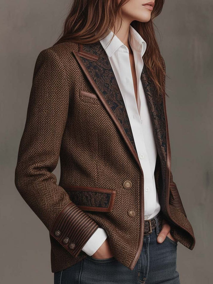 Women's Blazer with Lapel and Button Closure