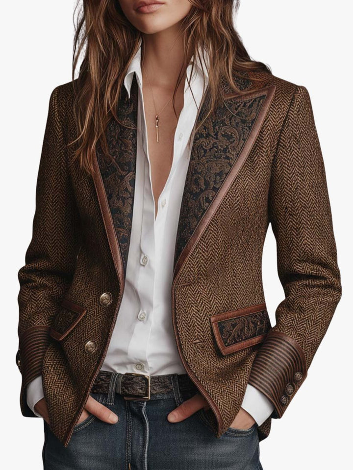 Women's Blazer with Lapel and Button Closure