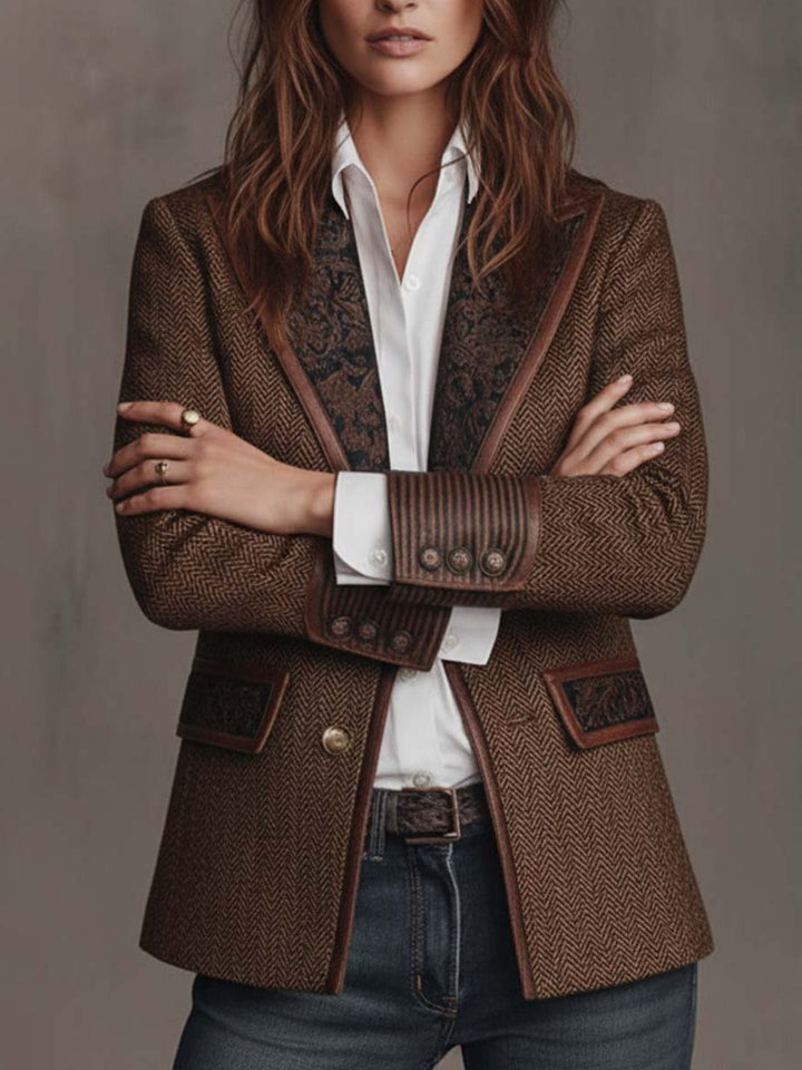 Women's Blazer with Lapel and Button Closure