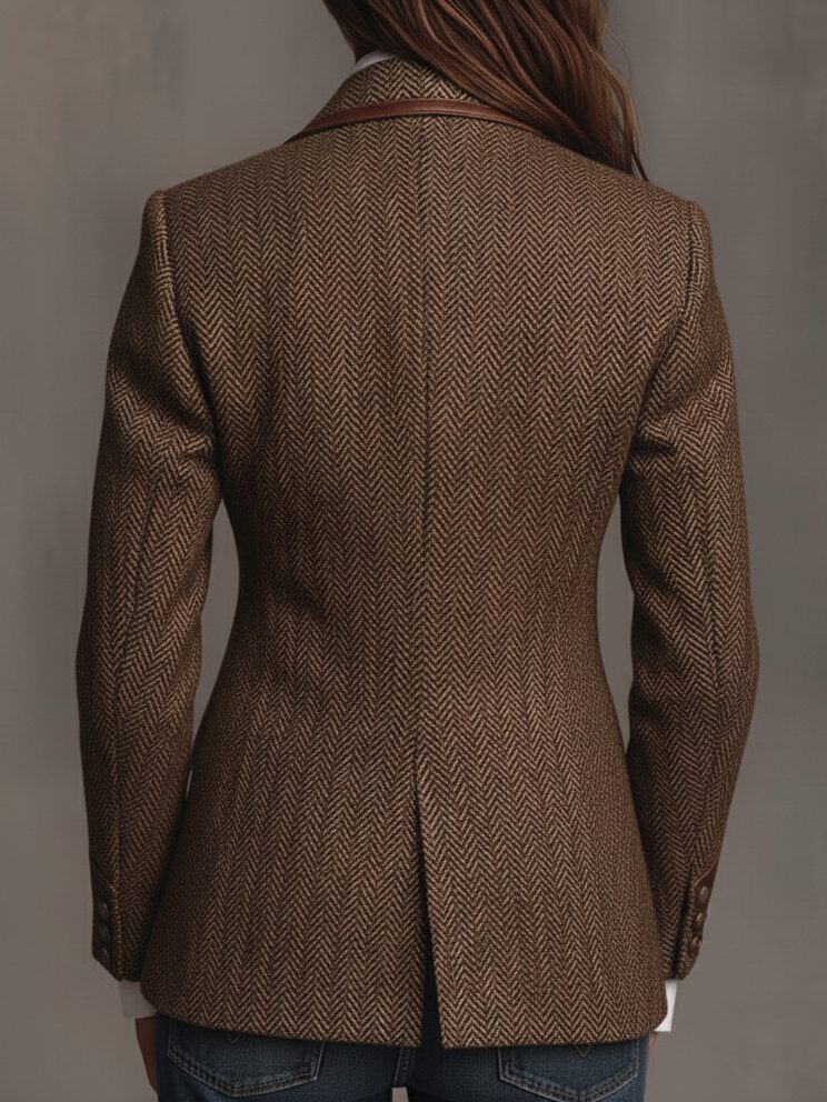 Women's Blazer with Lapel and Button Closure