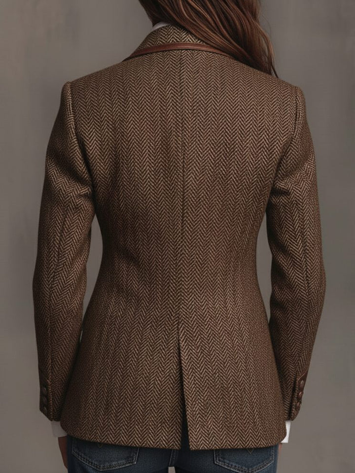 Women's Blazer with Lapel and Button Closure