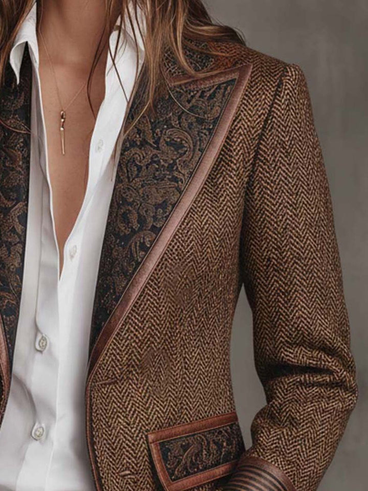 Women's Blazer with Lapel and Button Closure