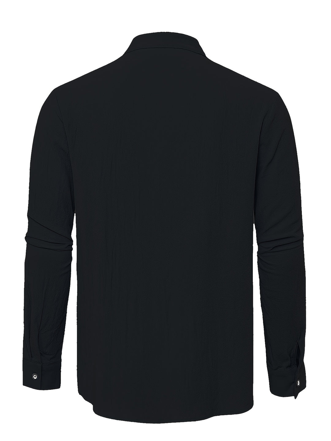 Men's cotton shirt with a band collar