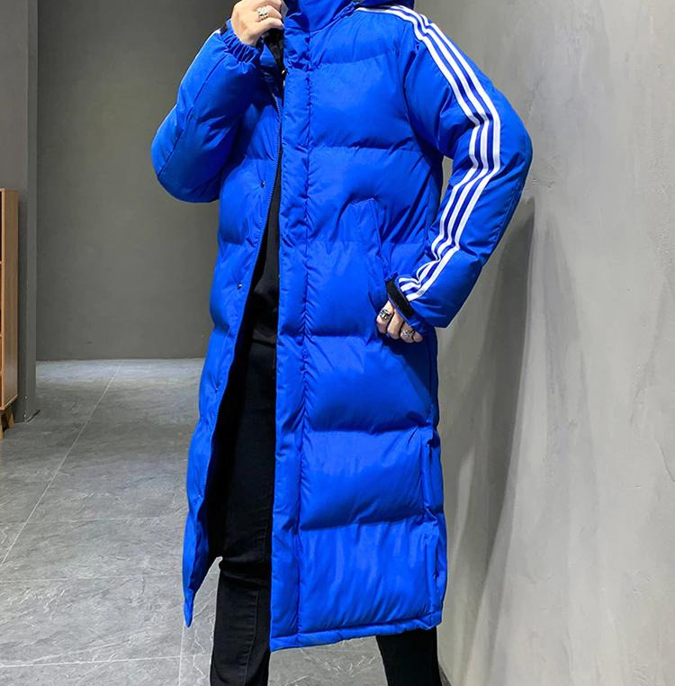 Long puffer jacket for men