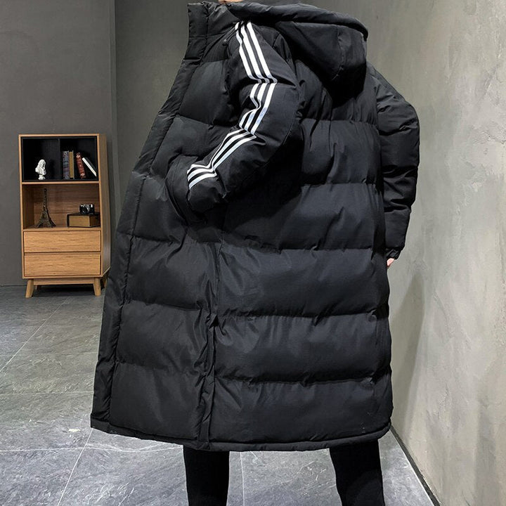 Long puffer jacket for men