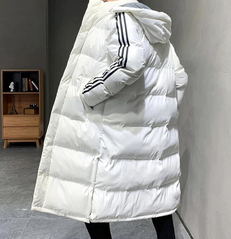 Long puffer jacket for men