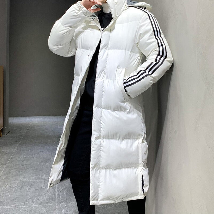 Long puffer jacket for men