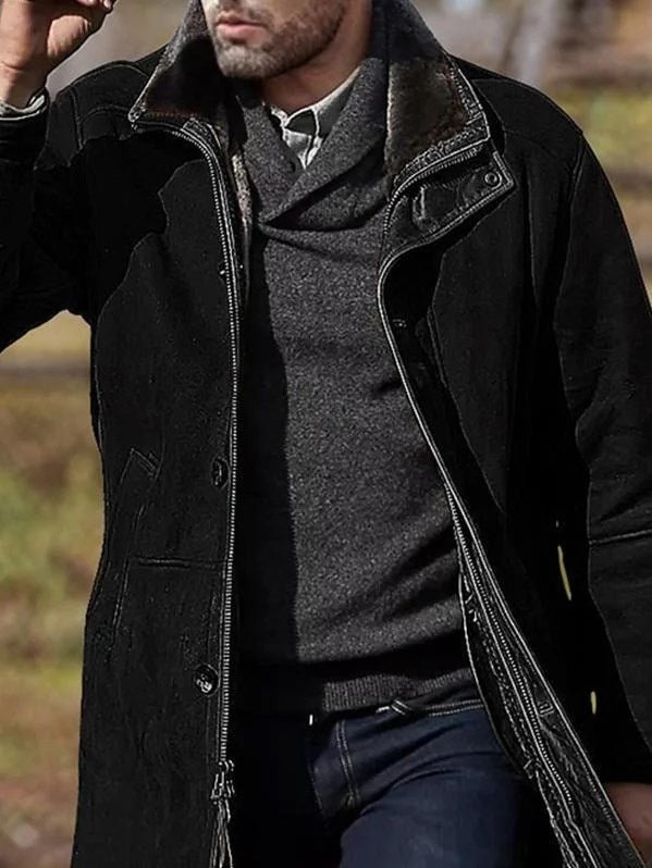 Men's jacket with sherpa collar