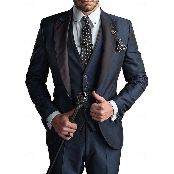 Elegant custom-tailored three-piece suit for men