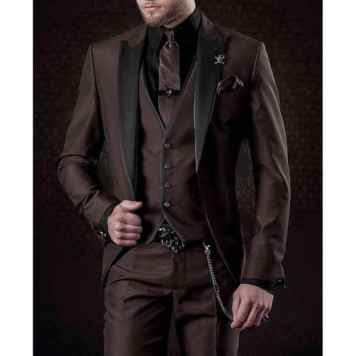 Elegant custom-tailored three-piece suit for men