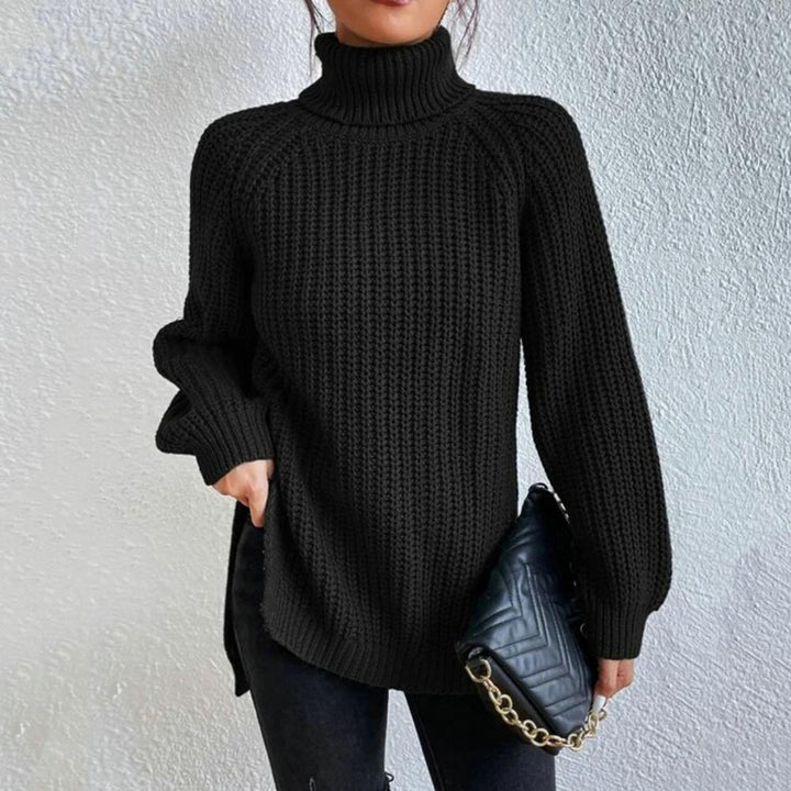 Chunky Knit Turtleneck Sweater for Women