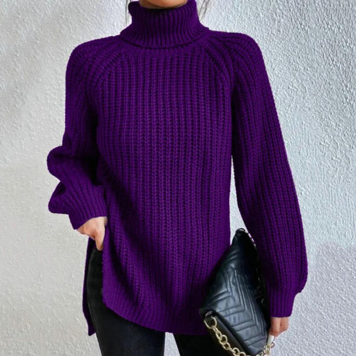Chunky Knit Turtleneck Sweater for Women