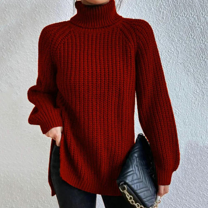 Chunky Knit Turtleneck Sweater for Women