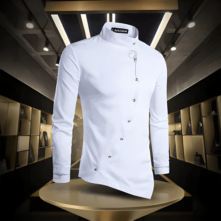 Men's Shirt with Mandarin Collar