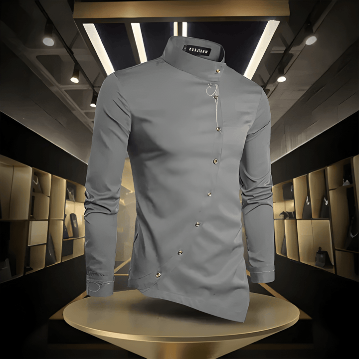 Men's Shirt with Mandarin Collar