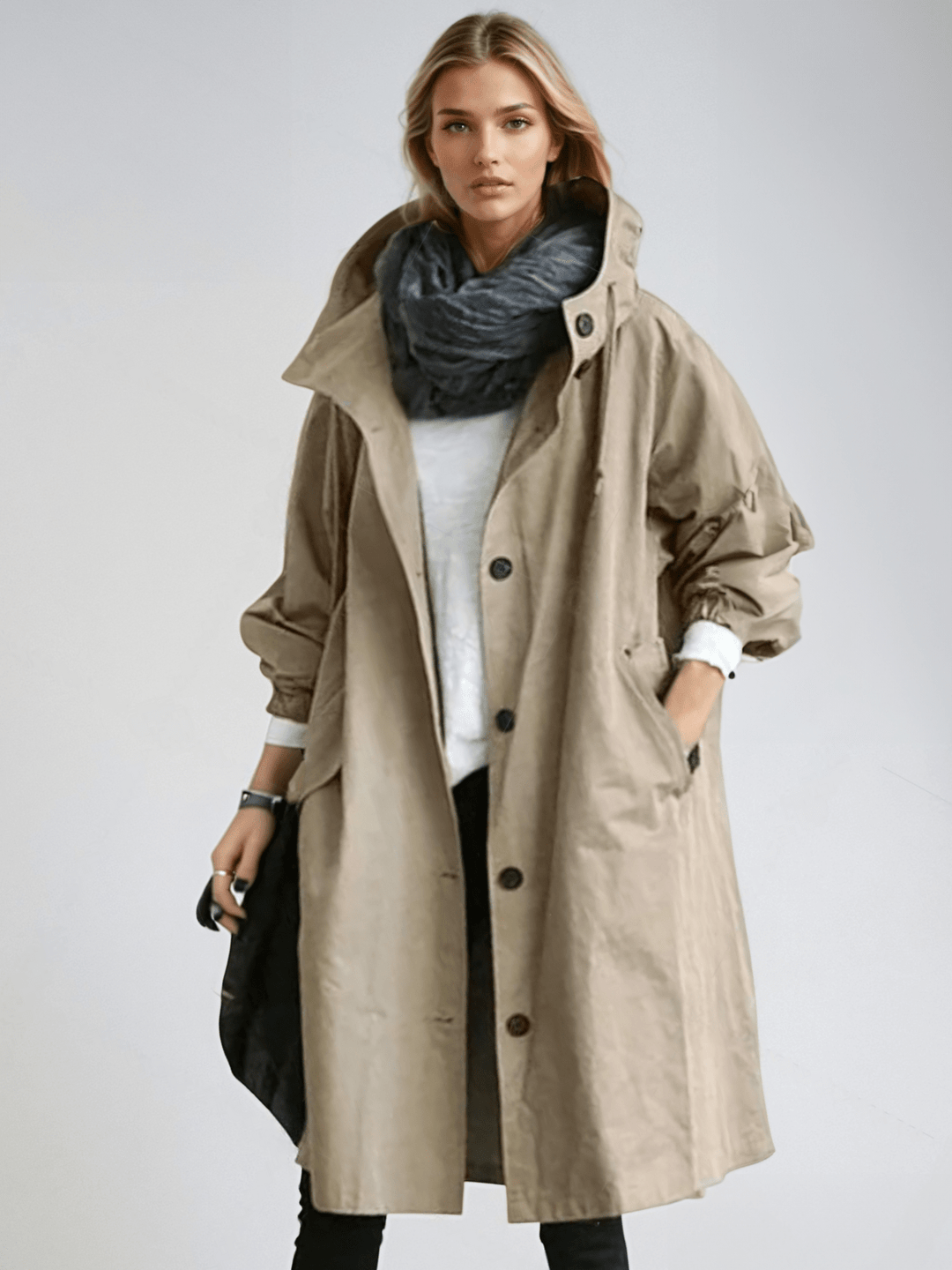 Vandafvisende Trenchcoat til Kvinder