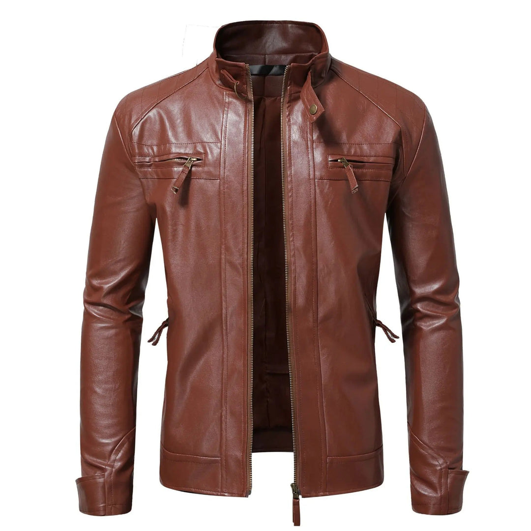 Men’s jacket with snap-button collar and zipper