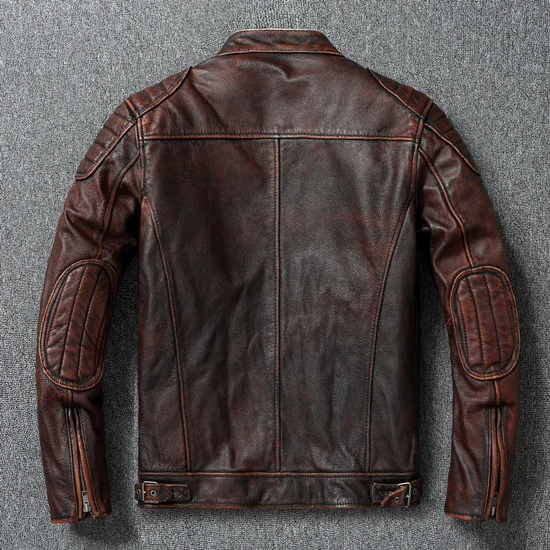 Men’s leather biker jacket