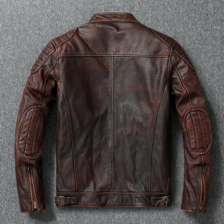 Men’s leather biker jacket