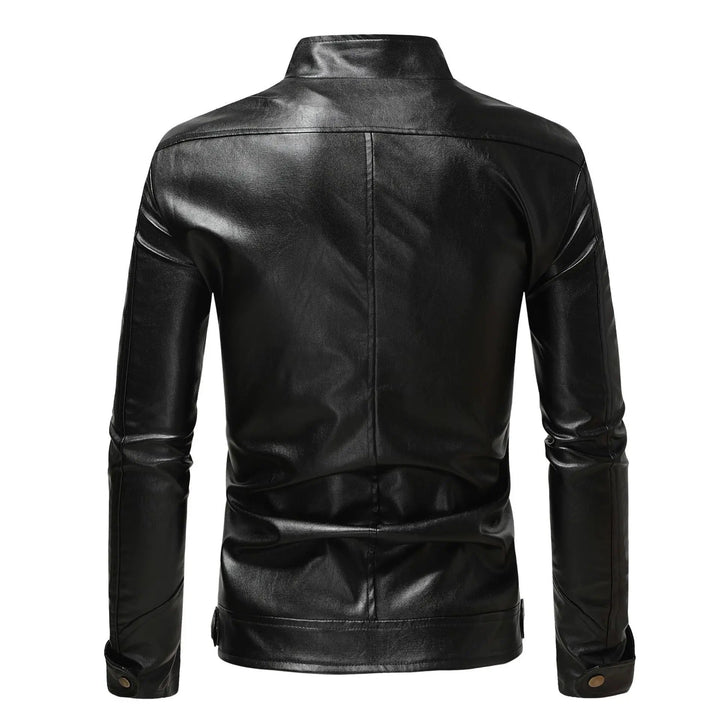 Men’s jacket with snap-button collar and zipper