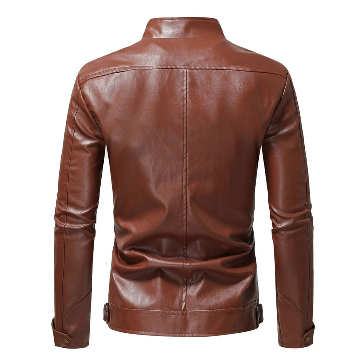 Men’s jacket with snap-button collar and zipper