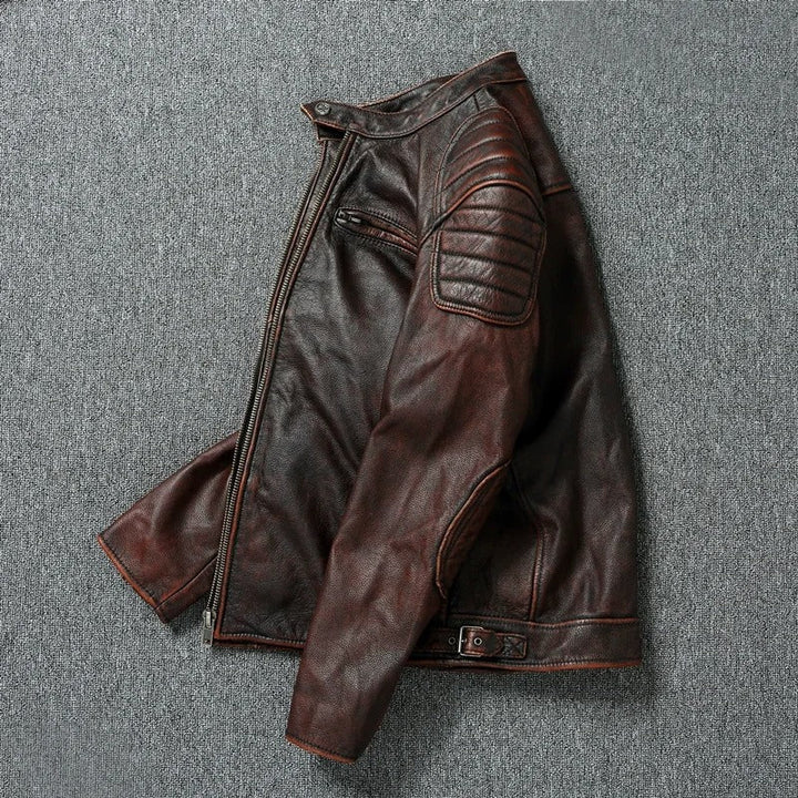 Men’s leather biker jacket