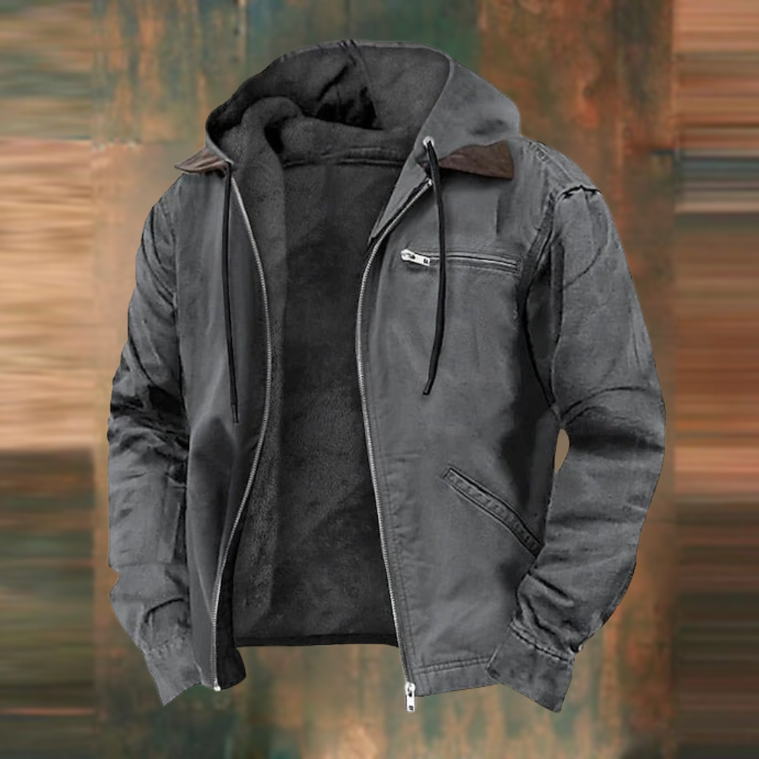 Sherpa Fleece Hooded Jacket for Men