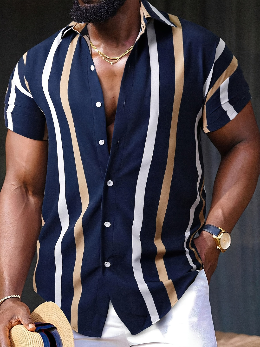 Men's T-shirt with Vertical Stripes