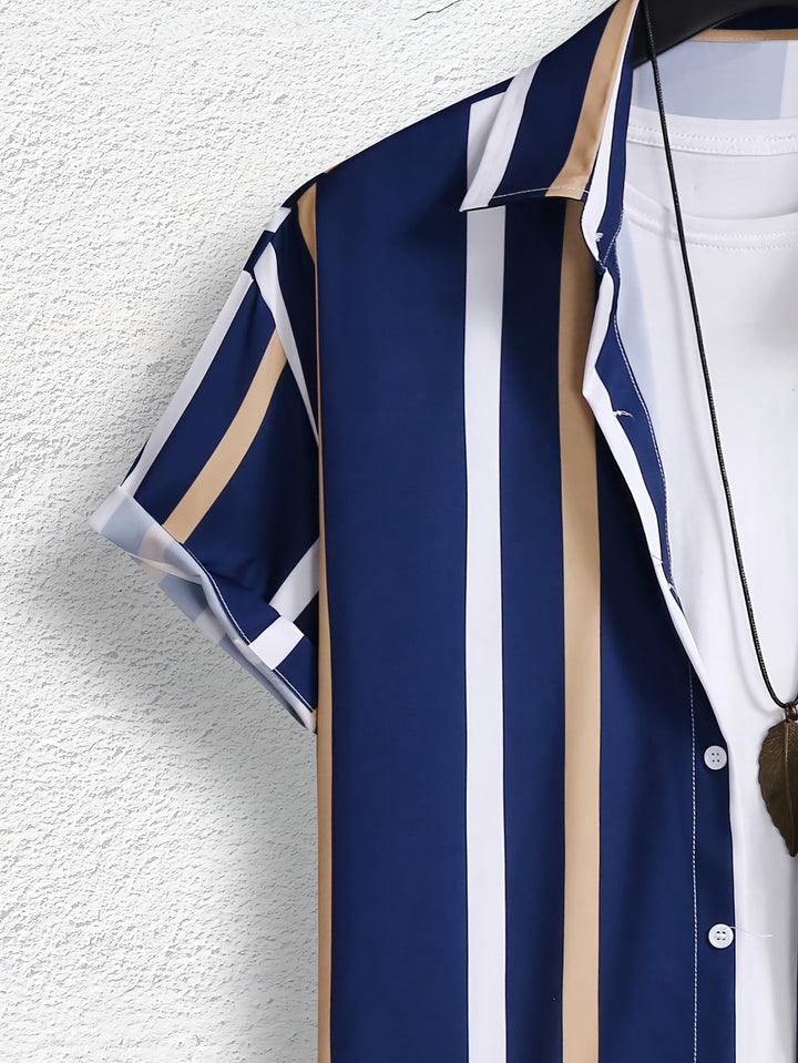 Men's T-shirt with Vertical Stripes