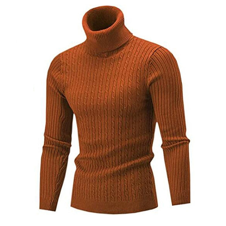 Cable-Knit Turtleneck Sweater for Men