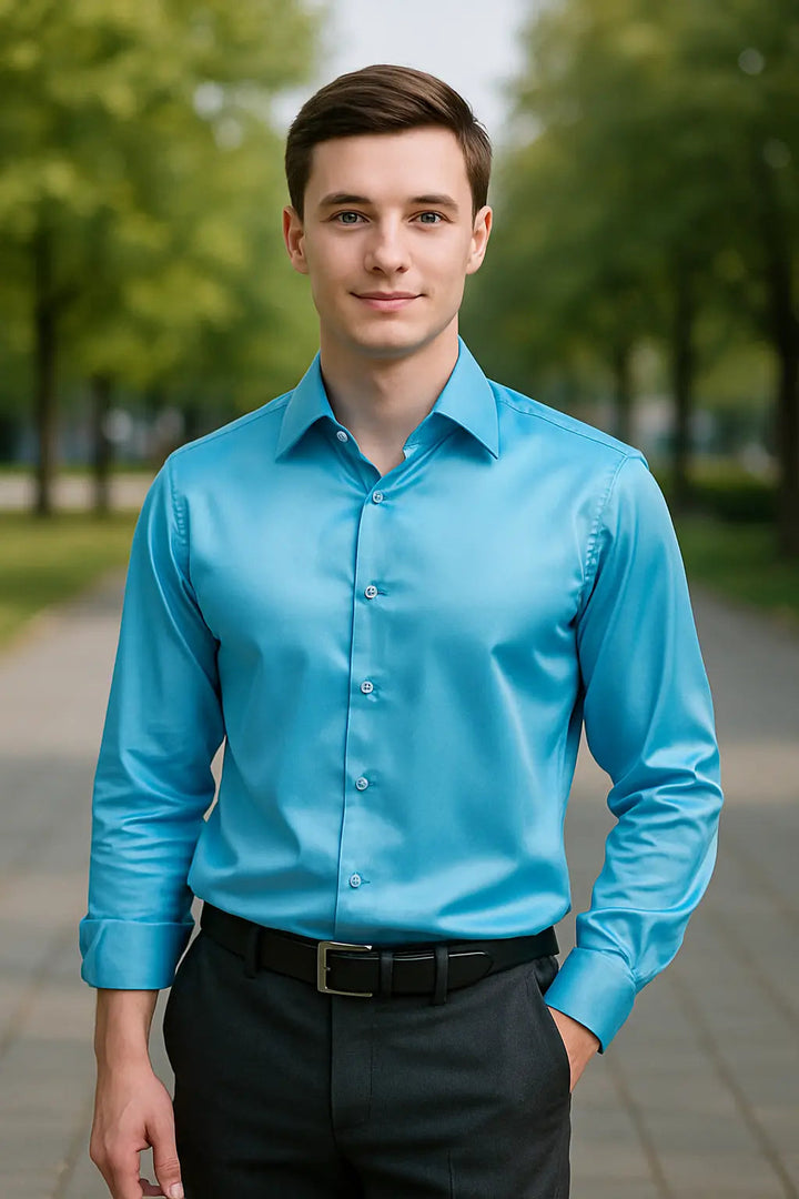 Satin Slim Fit Shirt for Men