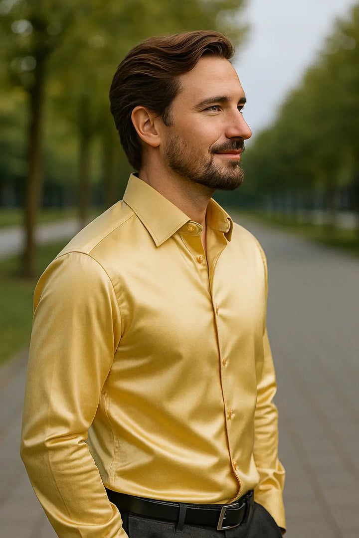 Satin Slim Fit Shirt for Men