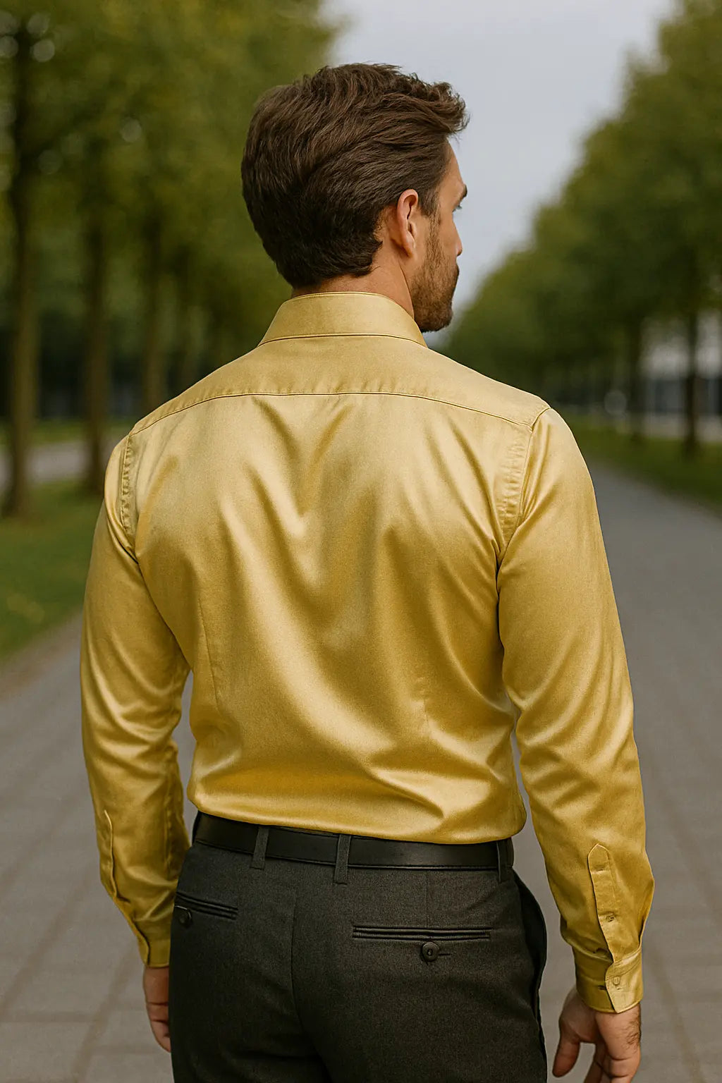 Satin Slim Fit Shirt for Men
