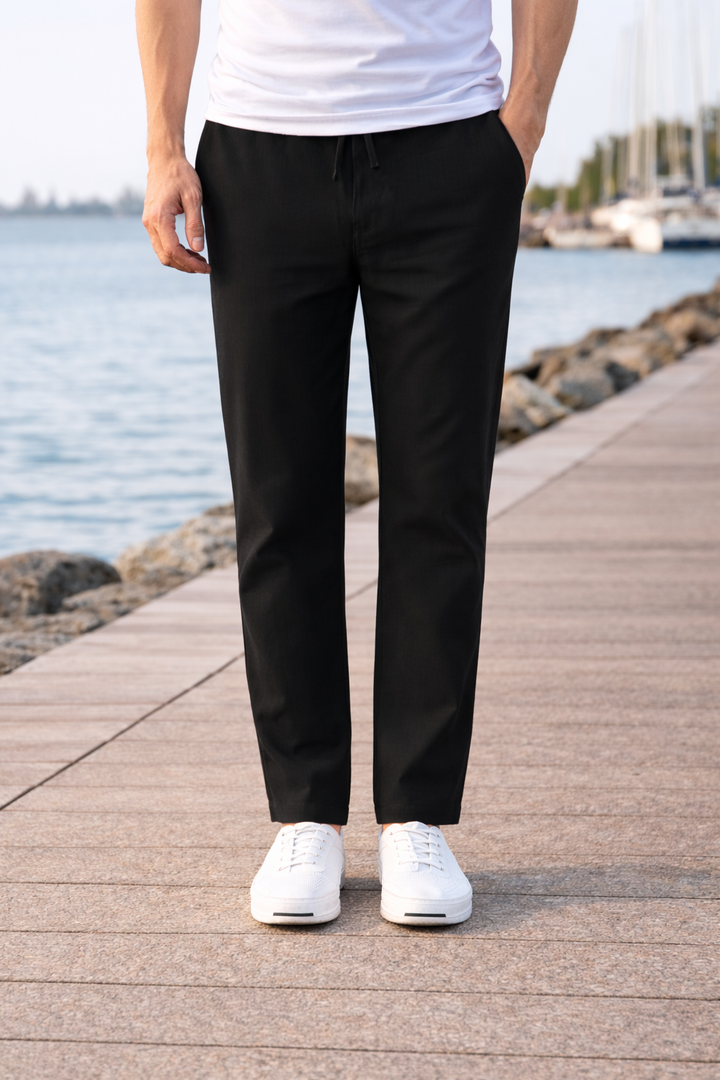 Casual drawstring pants for men