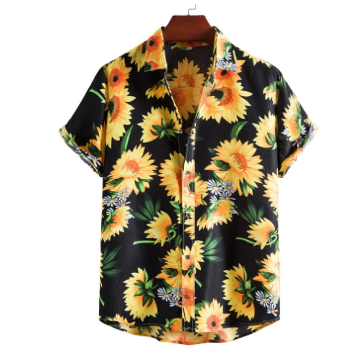 Tropical Shirt with Floral Pattern for Men
