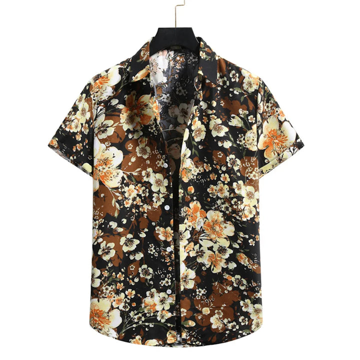 Tropical Shirt with Floral Pattern for Men