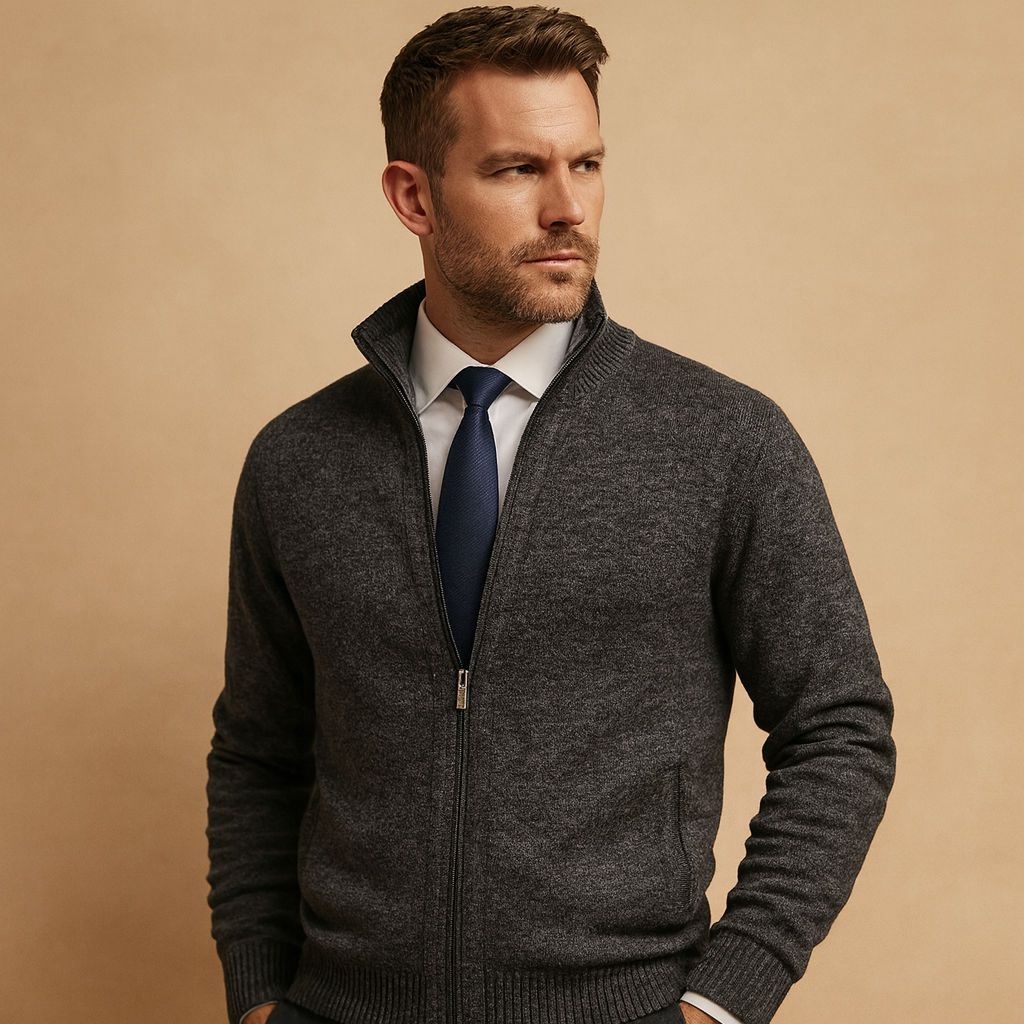 Zippet Cardigan til Herrer