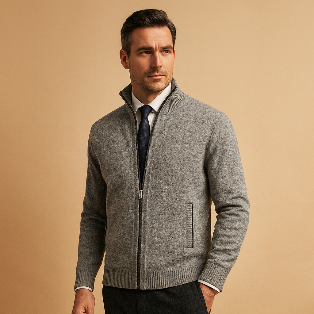 Zippet Cardigan til Herrer