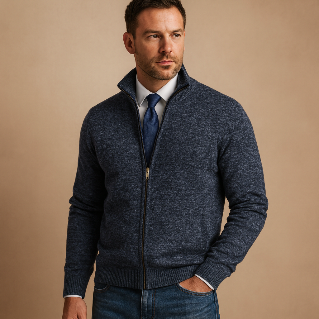 Zippet Cardigan til Herrer