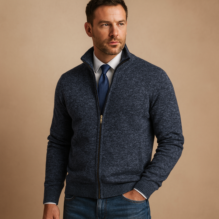 Zippet Cardigan til Herrer
